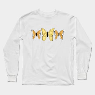 Three Butterflies Long Sleeve T-Shirt